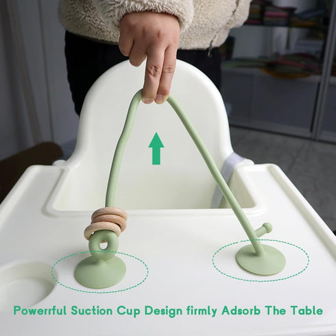 Socub High Chair Suction Cup Toy for Babies 6-18 Months, Montessori Educational Interactive Table Toys (Blue)