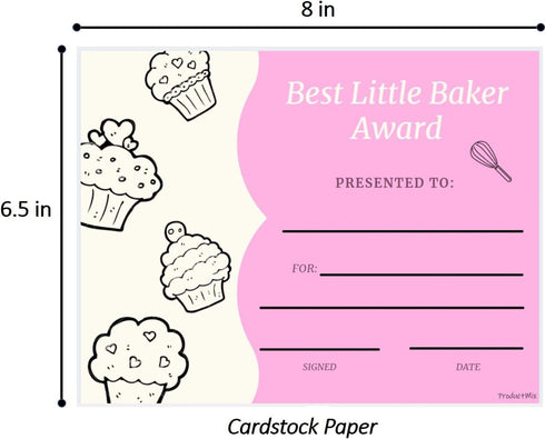 (3 Girl Baking Outfit / Pink Apron/ White Chef Hat/ Certificate Items) -for Real Cooking or Play (Toddler Apron)