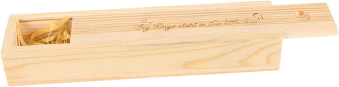 BESTOYARD Elegant Pregnancy Announcement Keepsake Box Wooden Pregnancy Test Storage Case with