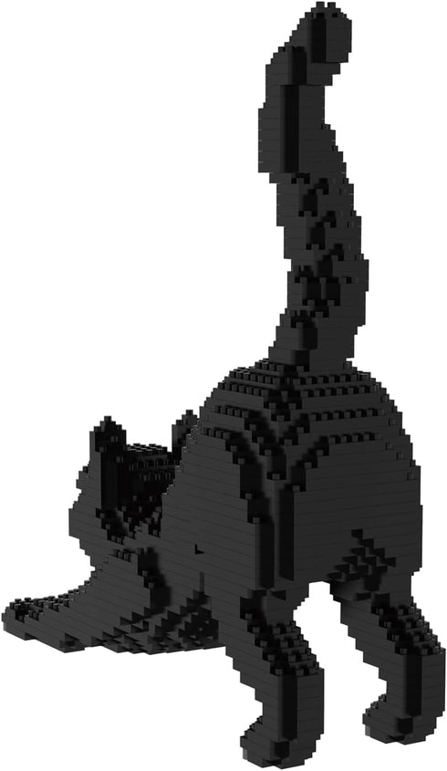 Set, 3D Kit,999 KLJM-05 Larcele Cat Micro Building Blocks Animal DIY Mini Building Toy Bricks Pieces (Black Cat)