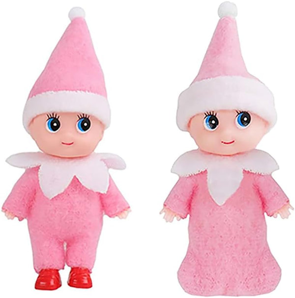Mini Baby Elf Set, Kindness Twins Craft Tiny Babies Doll Decoration Accessories for Girls Boys Kids (Pack of 2 Pieces,