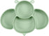 PandaEar 2 Pack Silicone Suction Plates for Baby, Divided Toddler Plate with 2 Spoons for Self Feeding (Crab & Bee -