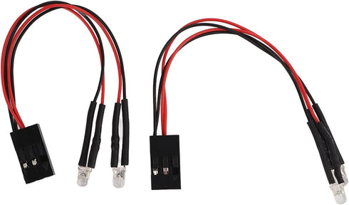 2Pcs Scx24 1/24 1/18 RC Car LED Light Kit, Universal Modified LED Light for Axial for Scale Remote Control Car White