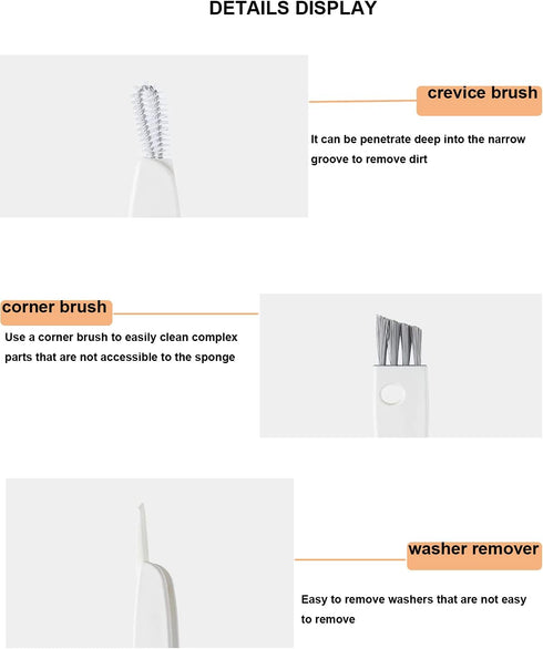 Tiny Mini Multi-Functional Cleaning Brush, Water Bottle Cleaning Tools for Nursing Bottle Cup (1Pack)