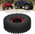 4Pcs RC Racing Tires 120mm, 1/10 Scale Rubber Inflatable Remote Control Model Climbing Car Tire (Red)