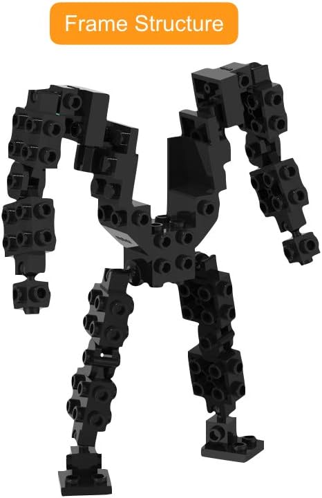 MyBuild Bricks Creative Building Bricks F504, 18 Pieces Mech Section Toy Building Block Spare Parts Socket and Clip