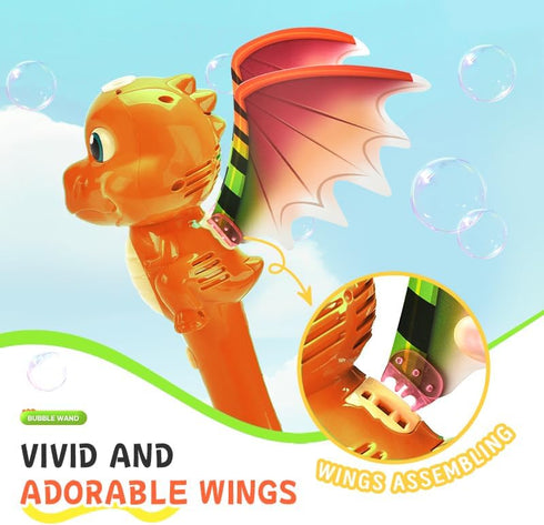 3-16 Bubble Wand Dinosaur Toys Bunny Bubble Maker Machine for Boys,Blingbrione Auto Dino Bubble Blower Green Orange