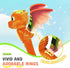 3-16 Bubble Wand Dinosaur Toys Bunny Bubble Maker Machine for Boys,Blingbrione Auto Dino Bubble Blower Green Orange