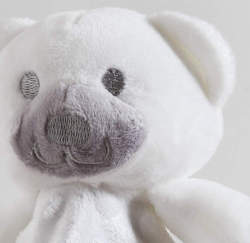 Unisex Minky Dot Security Blanket - Soft White Bear Baby Toy