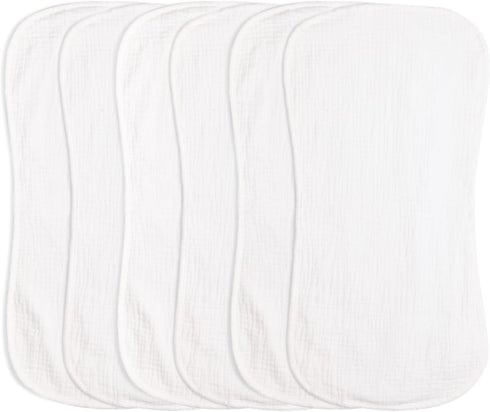COOROBIN Muslin Burp Cloths 20" x 10",100% Cotton Pack of 6r, Extra Soft
