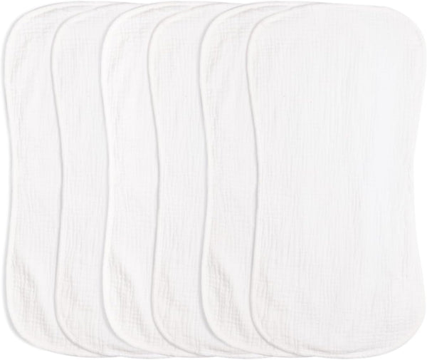 COOROBIN Muslin Burp Cloths 20" x 10",100% Cotton Pack of 6r, Extra Soft