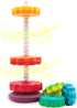 1-3 LUCKFUTURE Educational Spinning Stacking Toys, Rainbow Stacking Rings Baby Toy, Montessori Sensory Learning Toy