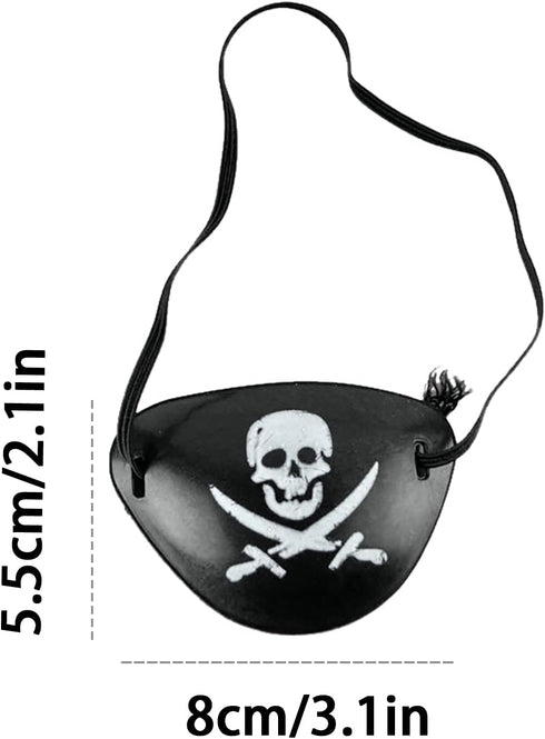 Firesofheaven 3-Piece Pirate Set - Pirate Sword, Blindfold, Treasure Game for Halloween Party, Outdoor Pirate Cosplay
