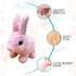 Bunny Toys Educational Interactive Toys, 2023 New Plush Stuffed Bunny Toy with Sounds, Hopping Rabbit (White)