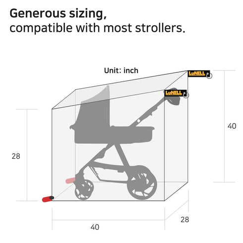 Generic LUNELL Universal Stroller Storage Cover Waterproof Oxford Fabric Outdoor Stroller Protector Dust Weather