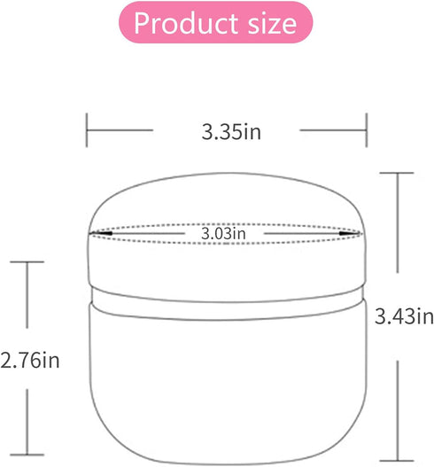 Topwon Body Powder Container with Powder Puff for Baby Women Talc Free Dusting Loose Powder Case Home Travel Powder Box