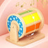Tummy 1-3 Dailyfunn Montessori Toys Wooden Spinning Drum Time Floor Mirror Toy for Babies Toddlers Years Old