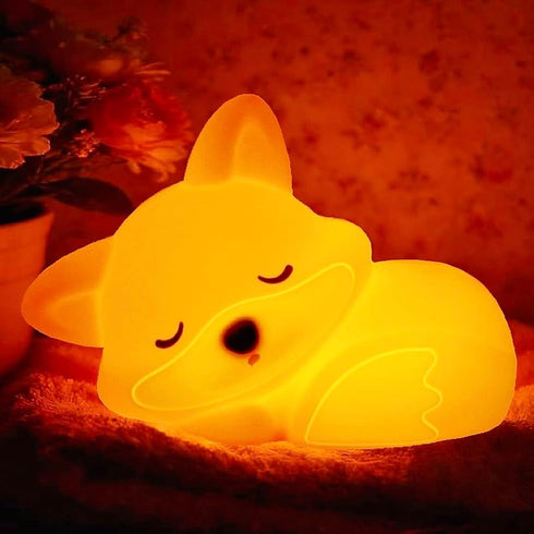 YR YRHH-PET Cute Fox Lamp, Fox Night Light for Kids, Squishy Rechargeable