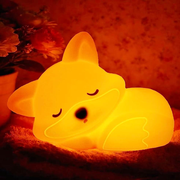 YR YRHH-PET Cute Fox Lamp, Fox Night Light for Kids, Squishy Rechargeable
