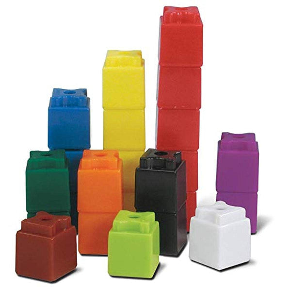 hand2mind Interlocking UniLink Math Linking Cubes, Plastic Color Sorting, Set of 100