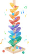 Marble Run Wood Ball Drop Toy for Kids 3-5 Toddlers Wooden Musical