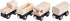 Orbrium 4 Assorted Unpainted Train Cars for Wooden Railway, Compatible with Thomas, Chuggington