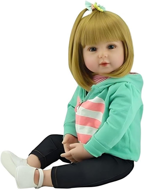 18 inch 45 cm 3+ iCradle Lovely Reborn Baby Doll Girl Soft Body Vinyl Lifelike Baby Doll Realistic Newborn Dolls