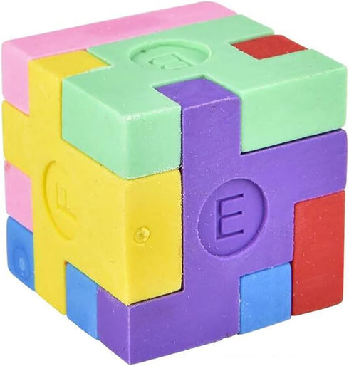 Puzzle Cube Eraser, School Supplies, Party Favor Pack of 12 for Kids
