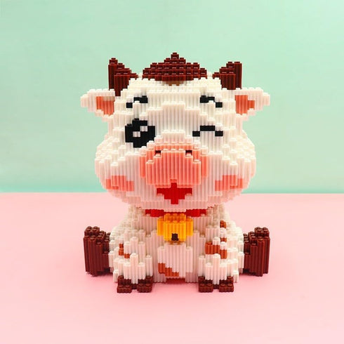 Set 1983 14 BDYDT Dairy Cattle Micro Building Blocks Pieces Gift for Adults and Kids Ages Years and Up