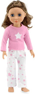 14 Inch Set Set, Emily Rose Doll Bed with Matching Pajamas | Includes Wooden Bed, Bedding and PJs | Doll Furniture