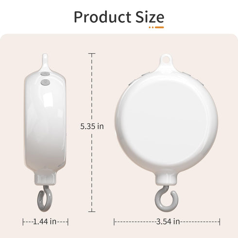 Motor,23 Inch,Volume Control,3 Mobile,35 Lullabies,30 FEISIKE Baby Crib Mobile Arm with Music Box Spin Modes(Turn