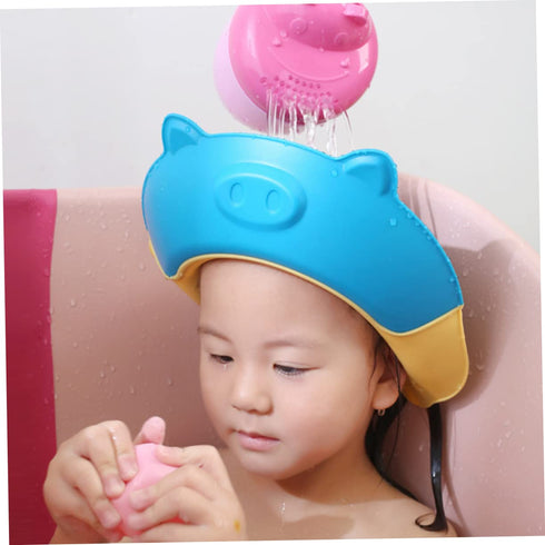 set Alasum shampoo cap Baby Shower Cap Shield kids shower caps bath hat hair washing hat Women shower cap wash hair