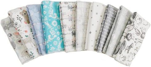Set, (6-Count, Random Print - Baby Burping Cloth Gift Soft and Absorbent, Trifold Spit Up Rags for Infants, XLarge