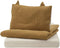 Generic 3-Piece Crib Bedlinen Set Organic Cotton Muslin Dark Yellow/Beige Includes Duvet Cover,