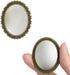 1:12 2pcs iLAND Dollhouse Mirrors, Miniatures Dollhouse Accessories on Scale, Metal Framed Glass Mini Mirror w/Rose