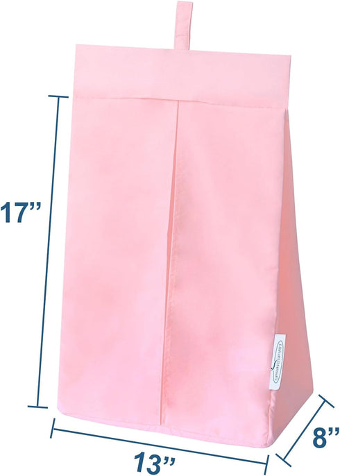 SPRINGSPIRIT Diaper Stacker Caddy Organizer, Easy Access & Dustproof Portable Hand Free Diaper Holder - Pink