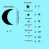 Moon and Stars Wall Decal Vinyl Sticker, Removable Children Kids Art DIY Sticker Mural for Boy Girls Baby Room