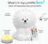 9 Lumipets Remote Control Silicone Night Light for Kids - Lion Design with Soft Colors & Sleep Timer - Rechargeable