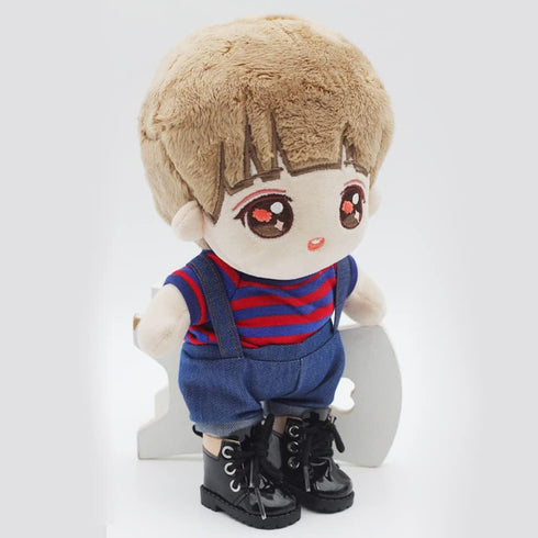 niannyyhouse 20cm Plush Doll Boots Leather Shoes Length 5.5cm 8in Doll Accessories Dress Up (Pink)