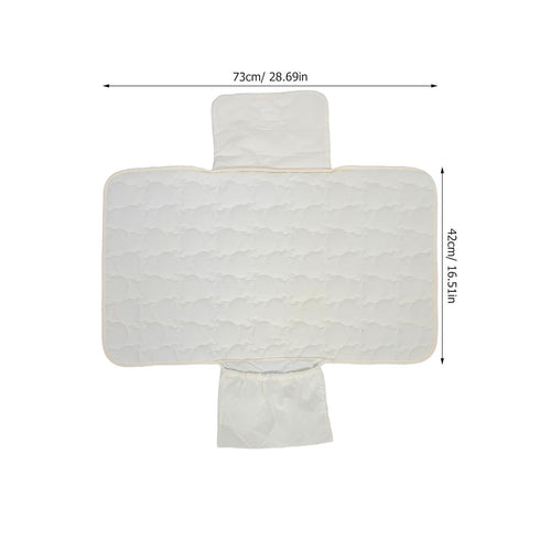 ORFOFE Portable Diaper Changing Pad Waterproof Foldable Cotton Mat for Travel and Home Use