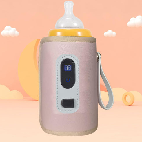 Portable USB Baby Bottle Warmer - Adjustable Temperature Heater