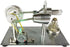 Qing Shuang Stirling Engine Steam Engine Physics Experiment, Educational Toy Generator with Colorful LED