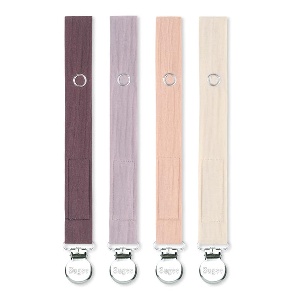 Baby Pacifier Clip Leash Holder Unisex for 4 Pack Gift Set with