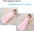 Swaddle Sack for Baby, 3-Ways Adjustable Cotton Sleeping Bag for Newborn Boys and Girls (Pink, 6-12 Months)