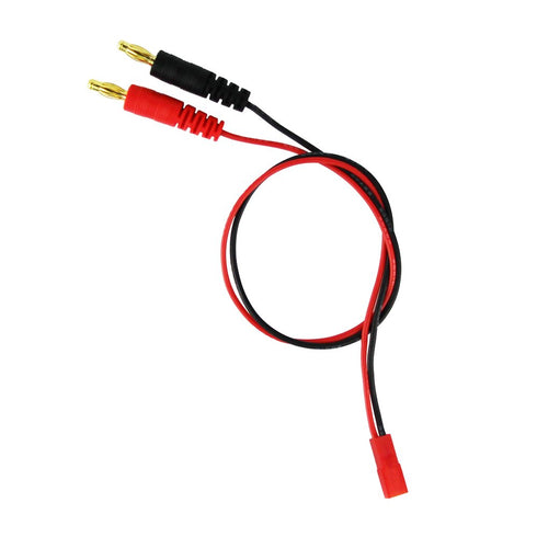 4mm Male Banana Plug Connector Charge Lead to JST, 20awg Soft Silicon Charging Cable Wire 30cm (Pack of 2)