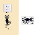 Removable Switch Sticker, 5 Pcs Cute Cartoon Black Cats Wall Sticker, Light Switch Decor for Home