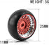 RC 1/28 Drift Wheels, Alloy Tires and Rims for 1/28 Wltoys K969 K989 P929, Kyosho Rally Model Car Upgrades (4pcs/Set,