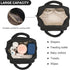 Lushandy Baby Diaper Bag Tote, Mom Bag Cute Crossbody Diaper Bags Baby Travel Bags for Girl Paaleras Para Bebe (Black