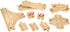 BRIO World 33307 Advanced Expansion Pack - 11 Piece Set of Wooden Train Tracks for Kids | Compatible with All Railway