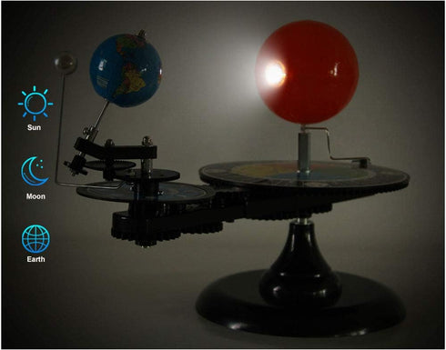 Sun Earth Moon Orbital Model with Light, Kids Solar System Model Educational Kit